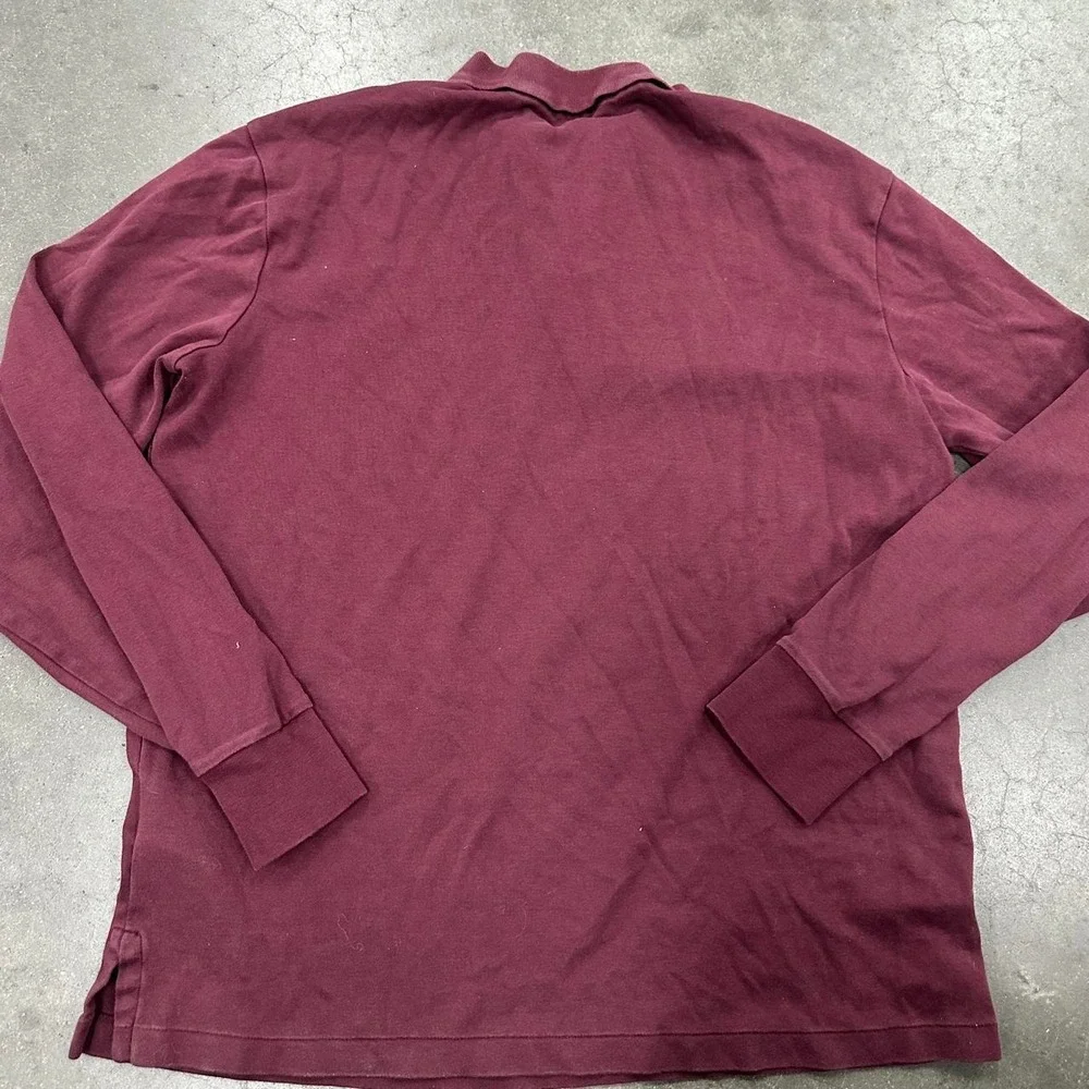 Polo Ralph Lauren burgundy long sleeve polo shirt Size small